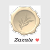 植物性ワックスシールエンボス葉ズ・リーフ・ゴールデン シール (シート)