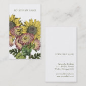 植物性ヴィンテージひまわり 名刺 (正面/裏面)