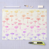 植物性ヴィンテージカラフルのGroovyキノコのパターン 薄葉紙 (クラフト)