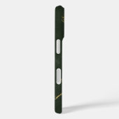 植物性ヴィンテージダークグリーン金ゴールド名 Case-Mate iPhoneケース (裏面 / 右)