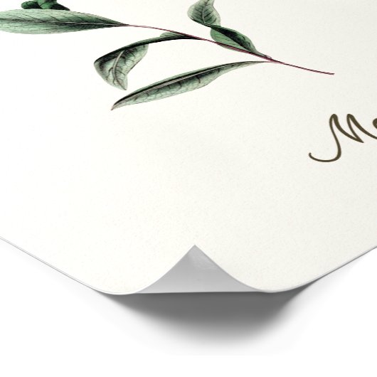 植物性ヴィンテージピンク開花スクリプトガーデナー ポスター (角)