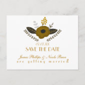 植物性ヴィンテージフローラ日付はがきを保存 案内ポストカード (正面)