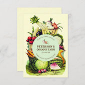 植物性ヴィンテージ局所野菜農家 エンクロージャーカード (正面/裏面)