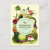 植物性ヴィンテージ局所野菜農家 エンクロージャーカード (正面)