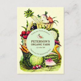 植物性ヴィンテージ局所野菜農家 エンクロージャーカード