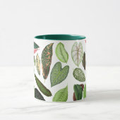 植物性ヴィンテージ緑葉の マグカップ (中央)
