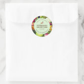 植物性ヴィンテージ野菜ローカル農家ラベル ラウンドシール (バッグ)