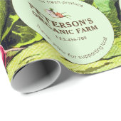 植物性ヴィンテージ野菜ローカル農家ラベル ラッピングペーパー (ロールコーナー)