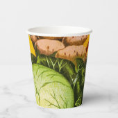 植物性ヴィンテージ野菜ローカル農家ラベル 紙コップ (裏面)