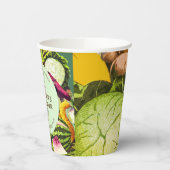 植物性ヴィンテージ野菜ローカル農家ラベル 紙コップ (左)