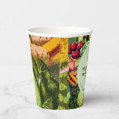 植物性ヴィンテージ野菜ローカル農家ラベル 紙コップ (右)