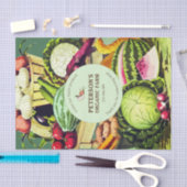 植物性ヴィンテージ野菜ローカル農家ラベル 薄葉紙 (クラフト)