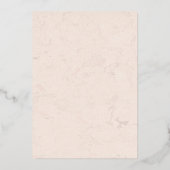 植物性中性水色フローラ庭園の結婚式 箔招待状 (裏面)