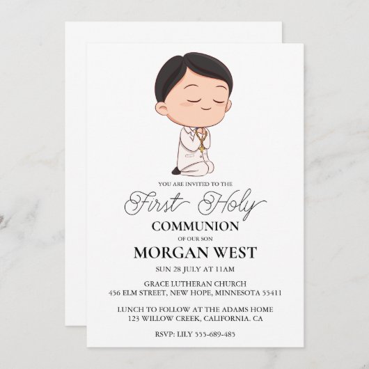 植物性交配少年ファーストコミュニケーション招待状 招待状 (正面/裏面)