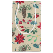 植物性伝統的クリスマス スモールペーパーバッグ (正面)