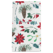 植物性伝統的クリスマス スモールペーパーバッグ (正面)