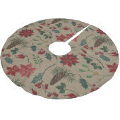 植物性伝統的クリスマス ブラッシュドポリエステルツリースカート (アングル)