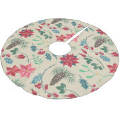 植物性伝統的クリスマス ブラッシュドポリエステルツリースカート (アングル)