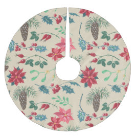 植物性伝統的クリスマス ブラッシュドポリエステルツリースカート