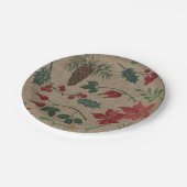 植物性伝統的クリスマス ペーパープレート (アングル)