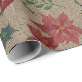 植物性伝統的クリスマス ラッピングペーパー (ロールコーナー)