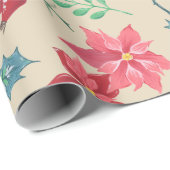 植物性伝統的クリスマス ラッピングペーパー (ロールコーナー)