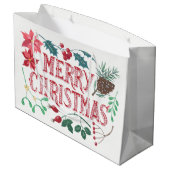 植物性伝統的クリスマス ラージペーパーバッグ (裏面アングル)