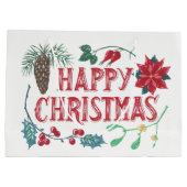 植物性伝統的クリスマス ラージペーパーバッグ (裏面)