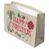 植物性伝統的クリスマス ラージペーパーバッグ (裏面アングル)
