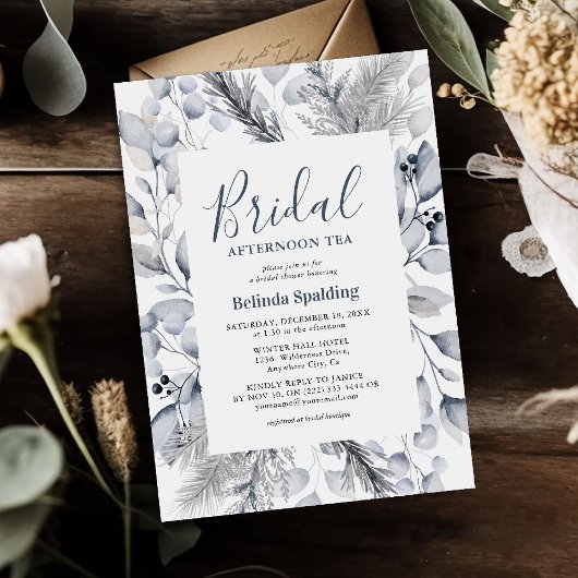 植物性冬葉ブライダル茶パーティー 招待状