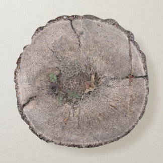 植物性切りヤシの木の樹皮の写真ラウンドピロー ラウンドクッション