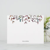 植物性図解入りの、写真付きのパーソナライズされたフローラ レターヘッド (スタンド正面)