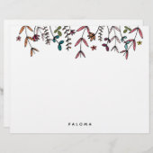 植物性図解入りの、写真付きのパーソナライズされたフローラ レターヘッド (正面/裏面)