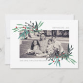 植物性図解入りの、写真付きのモチーフの写真 シーズンカード (正面)