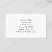 植物性多汁性エレガントスクリプトタイポグラフィ 名刺 (裏面)