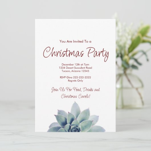 植物性多肉質デザートクリスマスパーティー 招待状 (スタンド正面)
