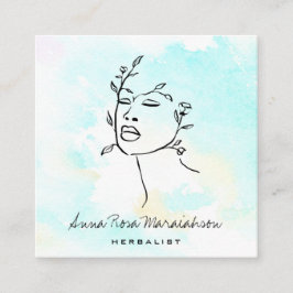 *~*植物性女性線芸術女神QR緑  スクエア名刺