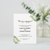 植物性婚約パーティ招待状 インビテーションポストカード (スタンド正面)