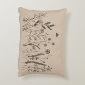 植物性山花訛りデザイン アクセントクッション (裏面(縦))