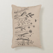 植物性山花訛りデザイン アクセントクッション (正面(垂直))