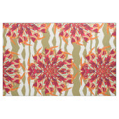 植物性幾何学的ブルゴーニュ ファブリック (ファットクウォーター)