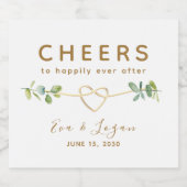 植物性応援結婚のワきらめくインラベル スパークリングワインラベル (シングルラベル)