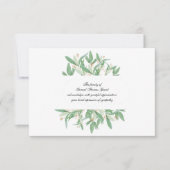 植物性悔やみや弔慰サンキューカード 招待状 (正面)