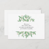 植物性悔やみや弔慰サンキューカード 招待状 (正面/裏面)