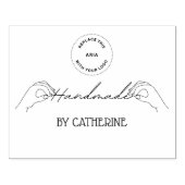 植物性手作り(名前をカスタムする)、ビッグ・ラージ ラバースタンプ (インプリント)