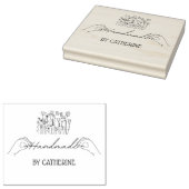 植物性手作り(名前をカスタムする)、ビッグ・ラージ ラバースタンプ (押印)