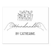 植物性手作り(名前をカスタムする)、ビッグ・ラージ ラバースタンプ (インプリント)