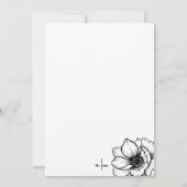 植物性手描きお洒落フローラ結婚ズ 招待状 (裏面)