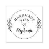 植物性手描き手作りラブラウンド セルフインキングスタンプ (デザイン)