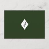 植物性披露宴カード – トロピカル結婚テーマ エンクロージャーカード (裏面)